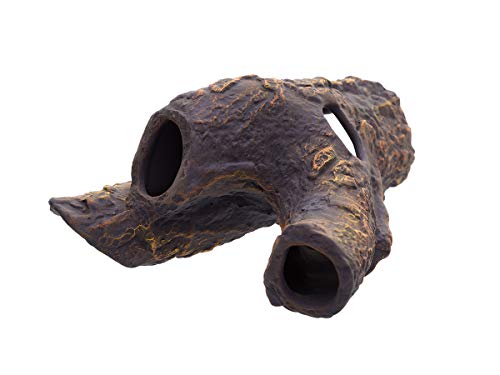 Aquarium Ceramic Decorations Cave Betta Stone Decor - Aquarium Fish Tank Hideway Decor for breeding Cichlids Plecos Betta Toys Hideout (Snag)