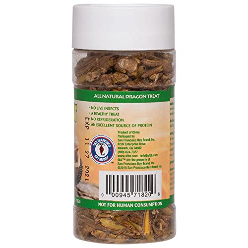 Healthy Herp Dragon Treat Grasshoppers - Nutritious Turtle Food 0.56oz(16g) | Bearded Dragon Tank Accessories - for Bearded Dragons, Box Turtles, Aquatic Turtles