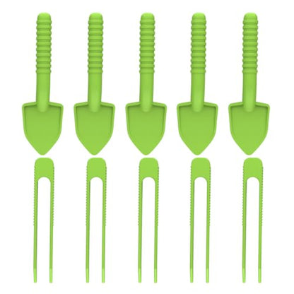 5-Set Reptile Cleaning Tools with Tweezers and Scooper for Litter Removal and Feeding Lizards, Bearded Dragons, Guinea Pigs, and Birds in Terrariums