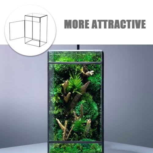 BESTonZON Handcrafted Geometric Glass Terrarium for Succulent Plants Indoor Micro Landscape Planter Box with Moss Ecological Holder Mini Rainforest Ecosystem for Living Room Tabletop Decor