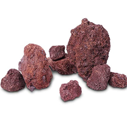 Red Lava Stone Natural Aquascaping Rock 16lb Planted Aquarium Decor | Porous rock; cichlid, shrimp and terrarium - size: 03 Red Lava Stones（3-10inch,16lbs）