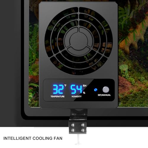 Reptiles Cooling Fan for Terrariums Low Chiller Air Coolers Humidity Reducer Chiller Automatic Control Reptiles Habitat Improvement - color: C
