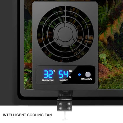 Reptiles Cooling Fan for Terrariums Low Chiller Air Coolers Humidity Reducer Chiller Automatic Control Reptiles Habitat Improvement - color: C