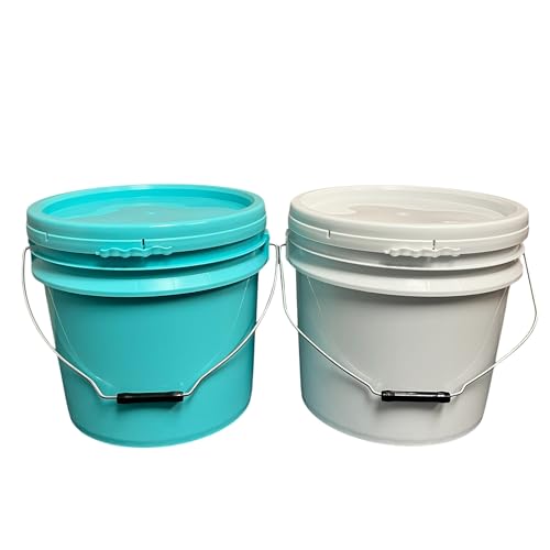Heavy Duty Detailing Bucket (4 Gal) and Bucket Lid (for Car Wash, Boat, Truck, RV, Fishing & More) (Aqua Blue) - color: Aqua Blue
