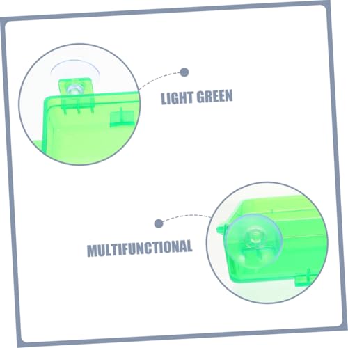 Abaodam Escape Prevention Reptile Feeder Bowl Multi-Function Food and Water Bowl Gecko Tank Accessory Chameleon and Bearded Dragon Feeder Easy to Clean and Detachable Design - color: Light Green, size: 9.00X6.00X3.50CM