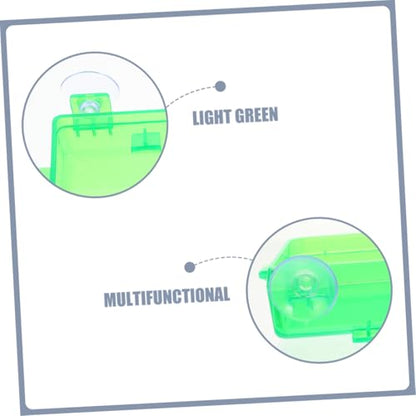 Abaodam Escape Prevention Reptile Feeder Bowl Multi-Function Food and Water Bowl Gecko Tank Accessory Chameleon and Bearded Dragon Feeder Easy to Clean and Detachable Design - color: Light Green, size: 9.00X6.00X3.50CM