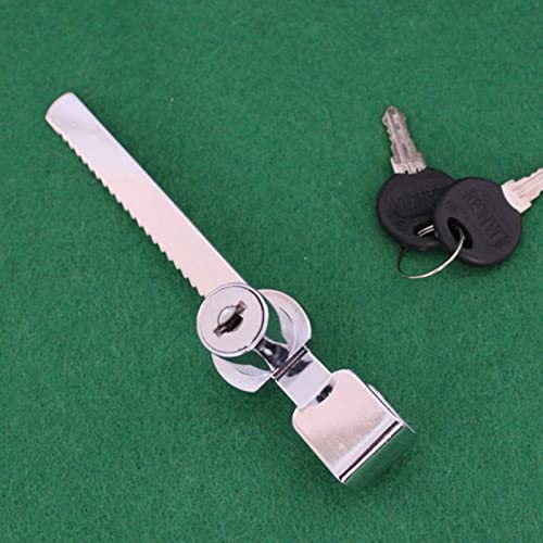 Cabinet Locks,Drawer Lock,Mailbox Lock,Stainless Steel Vivarium Terrarium Showcase Display Cabinet Sliding Glass Door Window Lock with 2 Keys