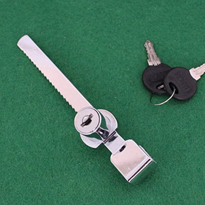 Cabinet Locks,Drawer Lock,Mailbox Lock,Stainless Steel Vivarium Terrarium Showcase Display Cabinet Sliding Glass Door Window Lock with 2 Keys