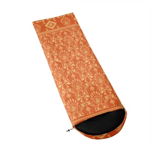 Erosebridal Hawk Moth Camping Sleeping Bags Teens Spooky Aztec Backpacking Camping Blanket Full Body Travel Wrap Sleep Bag - color: Orange Dragon Dream Catchers