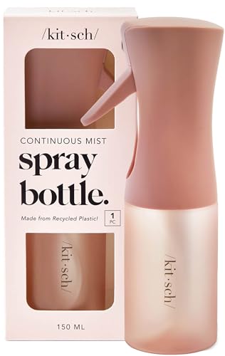 Kitsch Continuous Spray Bottle for Hair – Terracotta, 150ml | Fine Mister Spray Bottle & Water Spray Bottle – Recycled Hair Spray Bottle – Spray Bottles for Cleaning, Styling, & More - color: Terracotta