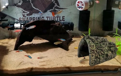 M2cbridge Aquarium Decorations Fish Hideout House Shelter Betta Cave (Rock Hide Cave) - style: Rock Hide Cave