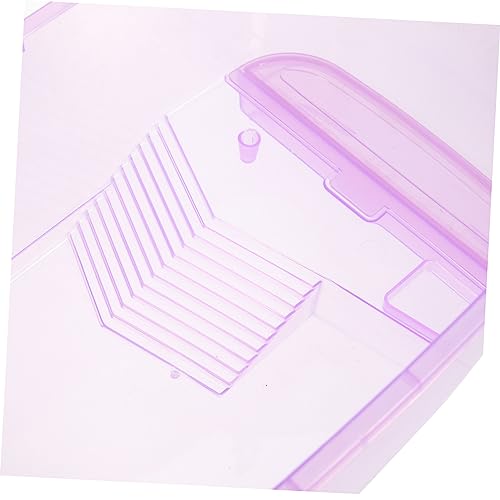 Generic 2pcs Turtle Feeding Box Terrarium Reptile Turtle Tank Reptile Habitat with Platform Pond Betta Fish Tank Water Bowl Hermit Crab Habitat Aquarium Sponge s Plastic