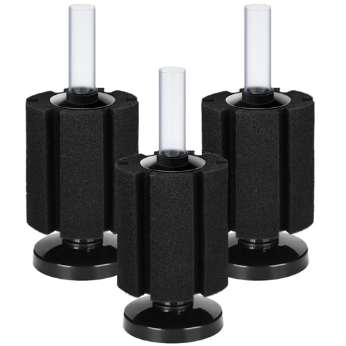 AQUANEAT 3 Pack Aquarium Bio Sponge Filter Breeding Fry Betta Shrimp Nano Fish Tank(M Large up to 50Gal) - size: M Large up to 50Gal