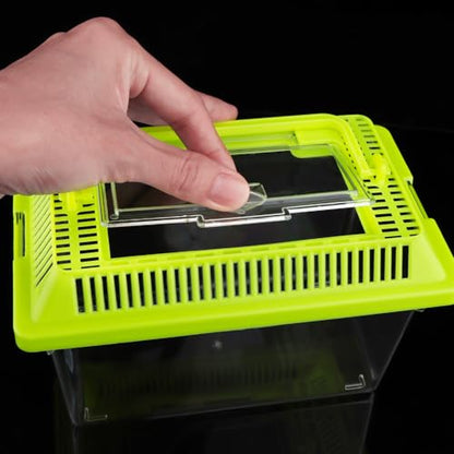 10 Pack Plastic Reptile Carrier Tarantula Enclosure Snake Breeding Box Hatching Container for for Bearded Dragon Lizard Spider Fish Turtle Hermit Crab (7 x 4.3 x 4.3 Inch)