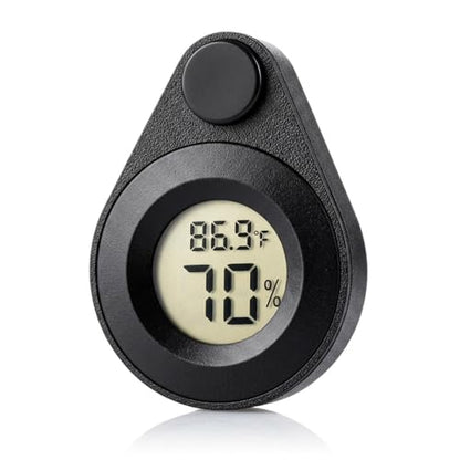 2Pcs Magnetic Reptile Thermometer and Humidity Gauge for Jumping Spider Enclosure Accessories Digital Thermometer Hygrometer for Reptile Tank, Gecko, Bearded Dragon (Teardrop-Shaped)