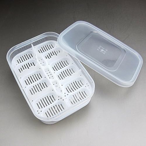 Reptile Breeding Box Incubation Box Hatching Case Hatching Tray | 16 Grids Transparent Reptile Incubator for Snake Lizard Turtle Gecko Chameleon Bearded Dragon Leopard Gecko Egg Incubation - color: A