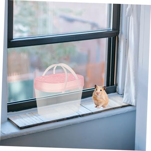 VANZACK 2pcs Pet Carrier for Dogs Cats Portable Travel Crate Reptile Boxes Turtle Containers - color: Pink