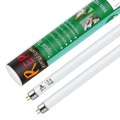 T5 UVB Reptile Light 24W 5.0,UVA UVB Light Bulb for Reptiles,2 Pack Reptile UVB Lamp Tube for Bearded Dragon - size: 2 pack T5 Tube-24W 5.0