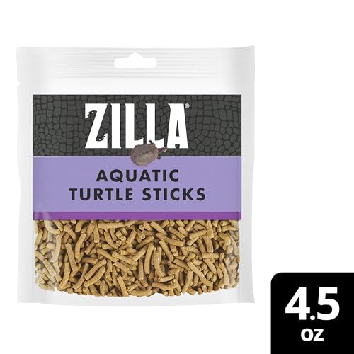 Zilla Pet Aquatic Turtle Sticks, Natural with Added Vitamins and Minerals, Nutrient-Rich Floating Food for Turtles, 4.5 oz