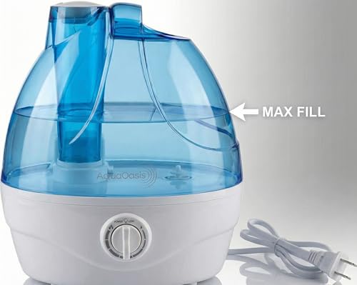 AquaOasis® Cool Mist Humidifier (2.2L Water Tank) Quiet Ultrasonic Humidifiers for Bedroom & Large room - Adjustable -360 Rotation Nozzle, Auto-Shut Off, Humidifiers for Babies Nursery & Whole House