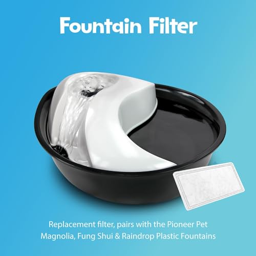 Pioneer Pet Raindrop Fountain, Pet Drinking Fountains (60 oz., Plastic -Black & White) - color: Plastic (Black & White)