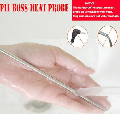 2-Pack Temp Meat Probe Replacement for Pit Boss Pellet Grills and Smokers, 3.5 mm Plug Thermometer Probes ，Compatible with Pit Boss Series Pellet Grill - size: Meat Probe