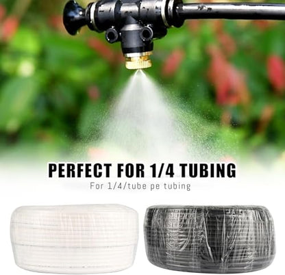 24 Pack Brass Misting Nozzles Outdoor Cooling System | Include 24 Heavy Duty Mister Nozzle,24 Tees,4 Brass Plugs,4 Black Plugs for Outdoor Cooling System - size: 24pc-Brass Misting Nozzles kit