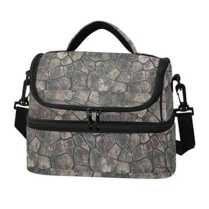 Emelivor Snake Skin Insulated Lunch Bag Container Tote for Men | 8L Double Deck,Large Lunch Box with Shoulder Strap,Thermal Meal Prep Cooler,Suitable for School Work Picnic Office Travel