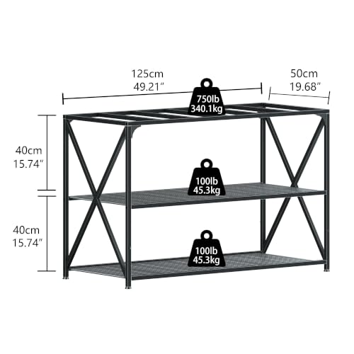 55-75 Gallon Fish Tank Stand, 49.2 x 19.7x 31.5 Inch | Industrial Aquarium Stand with Power Outlet and Switch, Turtle Tank, Reptile Terrariums and Breeder Tank Stand, Black - color: Black