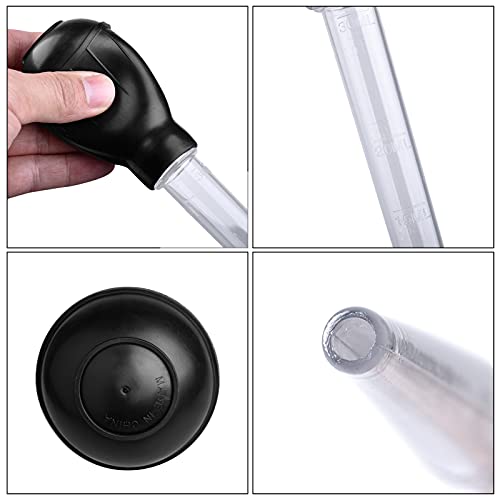 WEAVERBIRD Manual Fish Tank Water Changer Aquarium Dropper, 30ml Aquarium Clean Pipette Dropper, Fish Tank Cleaning Waste Remover, Aquarium Gravel Cleaning Straw, Black - color: Black