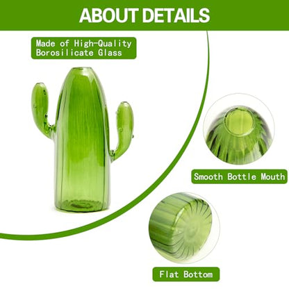 XXXFLOWER Cactus Plant Propagation Station 1 Cactus Vase Terrarium Jars | Desk Plant Cuttings Plant Holders Unique Glass Flower Vase for Hydroponics Plants for Plant Lovers Home Garden Decor - size: 1PC Cactus Vase