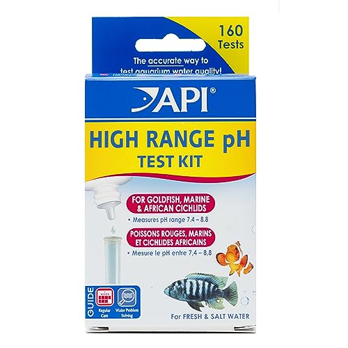 API HIGH RANGE PH TEST KIT 160-Test Freshwater and Saltwater Aquarium Water Test Kit - size: 150-watt halogen bulb, style: High Range pH