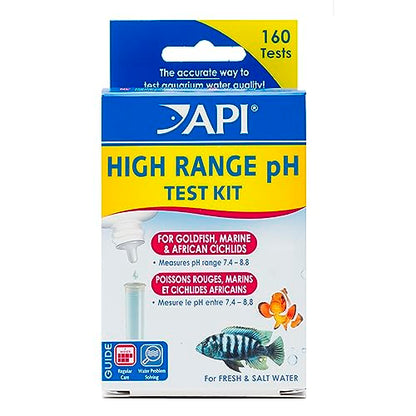 API HIGH RANGE PH TEST KIT 160-Test Freshwater and Saltwater Aquarium Water Test Kit - size: 150-watt halogen bulb, style: High Range pH