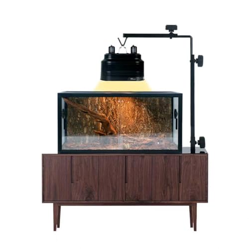 Adjustable 13-29 inch Metal Reptile Lamp Stand – Versatile Floor Light Holder for Terrarium Heat Lamps & Dome Shades, Perfect for Glass Reptile Enclosures & Heating Bulbs.