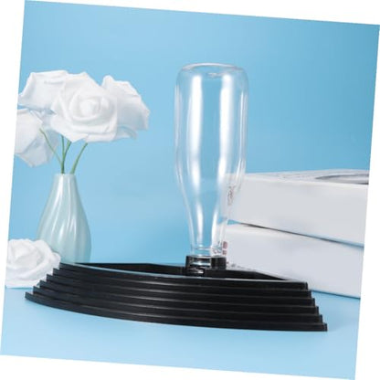 LIOOBO Triangle Automatic Drinking Fountain PET Water Feeder for Reptiles and Cats Self Watering System High Capacity Black