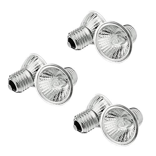 75W Basking UVA+UVB Heat Bulbs for Reptiles&Amphibians Turtle Heating Lamp E26 Base Full Spectrum Sun Light Bulb Perfect for Terrariums, Tanks, and Cages 6-Pack