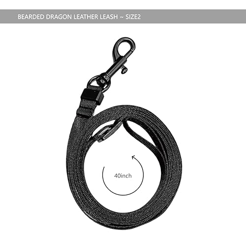 Bearded Dragon Leash and Harness Set, Beardie Carrier, Lizard Adjustable Harness with Leather Wings and Sling Bag, Reptile Small Pet Backpack Batwing Accessories (Black) - color: Black