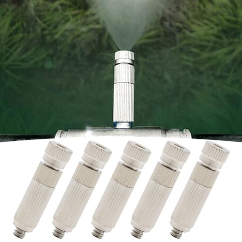 10 Pcs High Pressure Misting Nozzles Stainless Steel for Outdoor Cooling Misting System, High Pressure Anti Drip Cleanable, 3/16" Thread (0.8mm) - size: 0.8mm