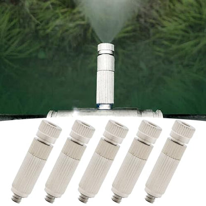 10 Pcs High Pressure Misting Nozzles Stainless Steel for Outdoor Cooling Misting System, High Pressure Anti Drip Cleanable, 3/16" Thread (0.8mm) - size: 0.8mm