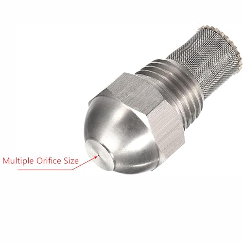 Heavy-Duty 304 Stainless Steel Mist Nozzle, 1/4 BSPT Thread, 0.7mm / 0.028 in Orifice Fine Atomizing Spray Tip, Anti-Clog, Anti-Rust for Outdoor Cooling