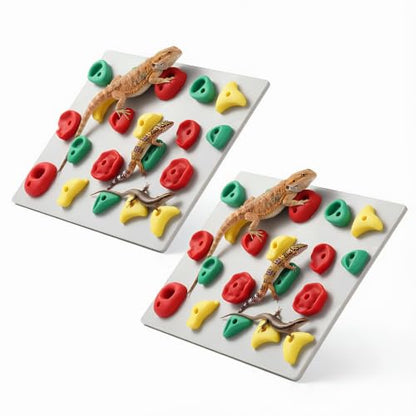 2-Pack Climbing Wall for Reptiles, Terrarium Habitat Decor | 2PCS Climbing Wall for Reptiles for bearded dragons, leopard geckos, habitat decor & enrichment