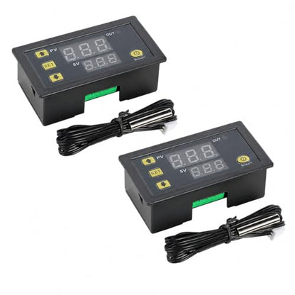 2pcs W3230 DC 24V Digital Temperature Controller Module, High Precision Thermostat Switch for Fan, Heater and Control Panels - color: DC24V