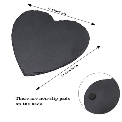 Reptile Basking Platform, 12 × 12 inch Tortoise Rock Plate, Heart Shape Natural Rock Reptile Food Dish, Turtle Feeding Bowl, Habitat Decor for Bearded Dragon Chameleon Frog Lizard Gecko Hermit Crab - size: L - 12 × 12 inch