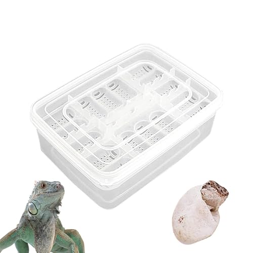 Reptile Breeding Box Incubation Box Hatching Case Hatching Tray | 16 Grids Transparent Reptile Incubator for Snake Lizard Turtle Gecko Chameleon Bearded Dragon Leopard Gecko Egg Incubation - color: A