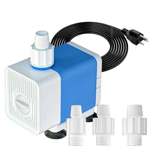 Fountain Pumps 400GPH Submersible Water Pump Outdoor with 5.9ft. High Lift | with 6.5ft. Power Cord, Small Aquarium Water Pump for Ponds, Fountains, Graden, Water feature, Fish Tank - size: 400GPH Adjustable flow