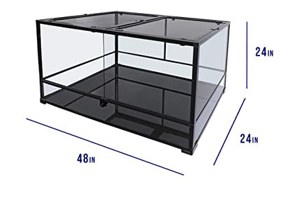 Carolina Custom Cages, 48Lx24Wx24H Tall Extra-Long Deep Terrarium; Easy Assembly - size: 48Lx24Wx24H