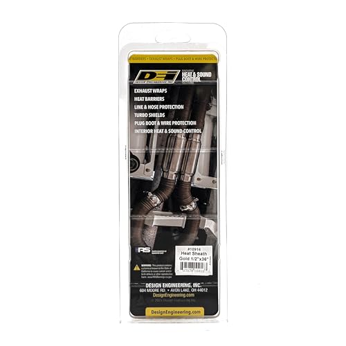 DEI Heat Sheath Gold High Temp Line Sleeve Reflects Heat 1/2" x 36" - size: 1/2" I.D. x 36"