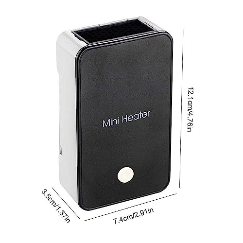Safety Energy-saving Heater Mini Portable Electric Fan Heater Air Warmer | for Room Office Desktop Black - color: Black
