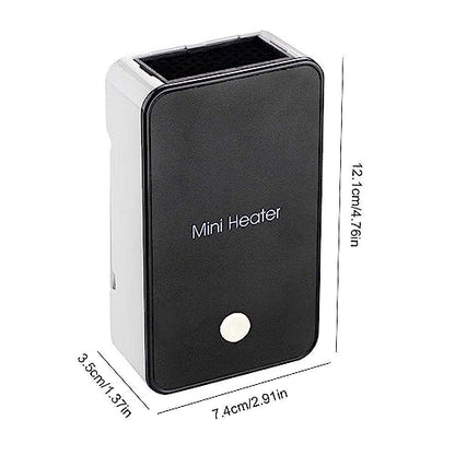 Safety Energy-saving Heater Mini Portable Electric Fan Heater Air Warmer | for Room Office Desktop Black - color: Black
