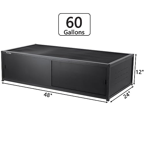 Versatile PVC Reptile Cabinet with Glass/PVC Door Options - Large Reptile Terrarium 48x24x12 inch Ideal for Snake Cage or Multi-Functional Enclosure (12-Inches Height) - size: 48"x24"x12"